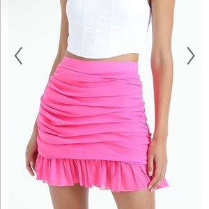 Showpo Manon Skirt in Hot Pink